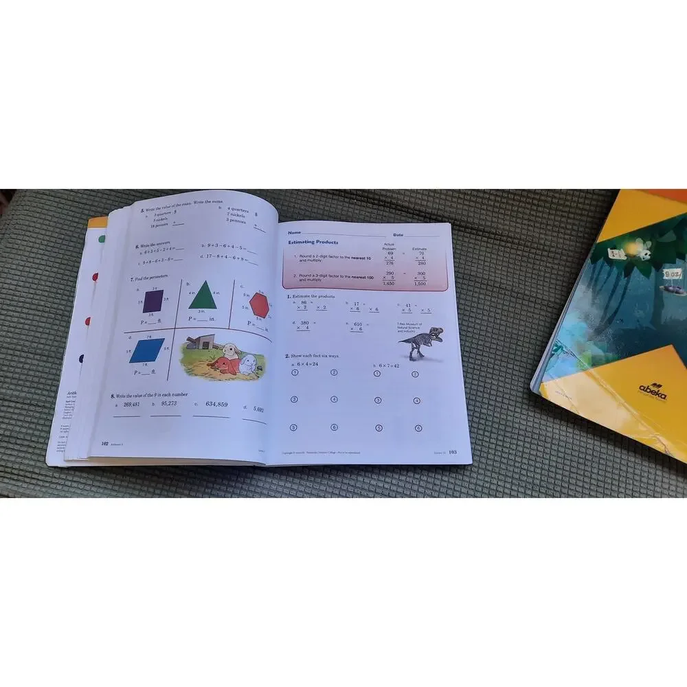 Abeka Math Arithmetic 3 Work Text Quiz Tests Speed Drills Answer Key Teacher Set
